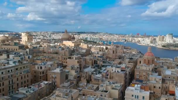 Malta Nın Başkenti Valletta Güzel Bir Mimari — Stok video