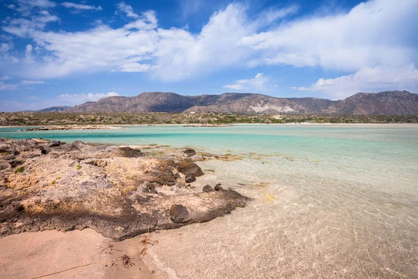Elafonissi Beach Pink Sand Crete Greece — Stock Photo, Image