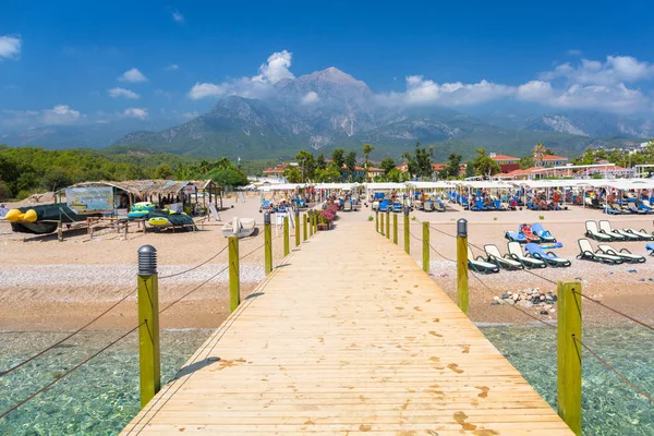 Tekirova Turkey September 2019 People Beach Turkish Riviera Tekirova Tekirova — Stock Photo, Image