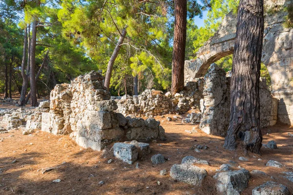 Ruinas Del Acueducto Antigua Ciudad Phaselis Turquía — Foto de Stock