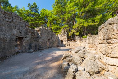 Antalya ilinde antik Phaselis şehrinin kalıntıları. Türkiye