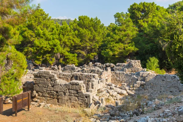 Ruïnes Van Oude Stad Phaselis Provincie Antalya Turkije — Stockfoto