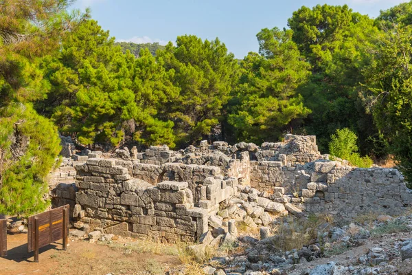 Ruinas Antigua Ciudad Phaselis Provincia Antalya Turquía — Foto de Stock