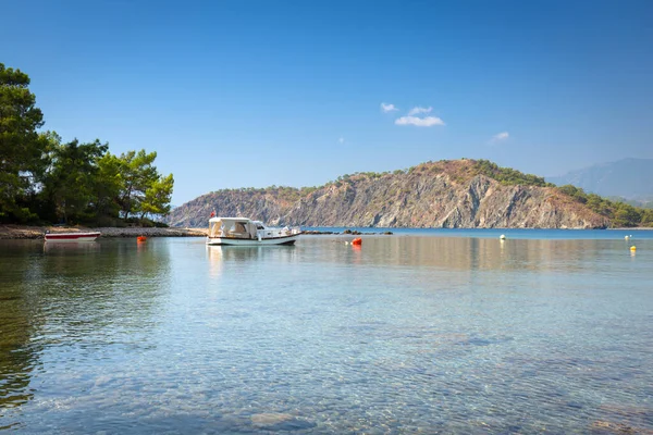 Hermosa Línea Costa Antigua Ciudad Phaselis Turquía — Foto de Stock