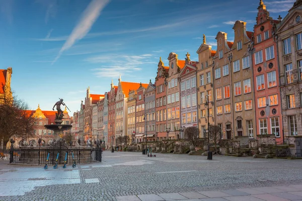 Gdansk Polônia Março 2020 Ninguém Rua Long Lane Cidade Velha — Fotografia de Stock