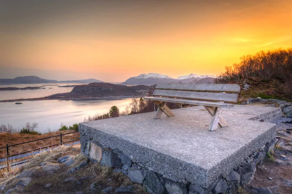 Smuk Solopgang Norskehavet Nær Alesund Norge - Stock-foto