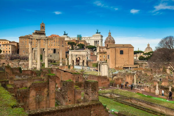 Architektur Des Römischen Forums Rom Italien — Stockfoto