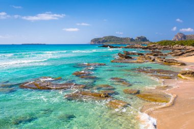 Girit, Yunanistan 'daki güzel Falassarna plajı