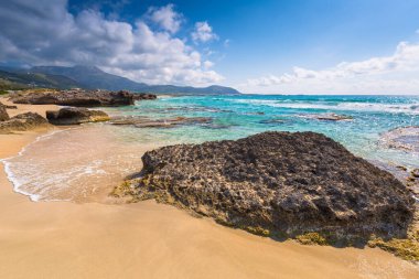 Girit, Yunanistan 'daki güzel Falassarna plajı