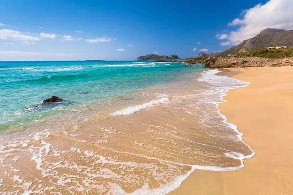 Hermosa Playa Falassarna Creta Grecia — Foto de Stock