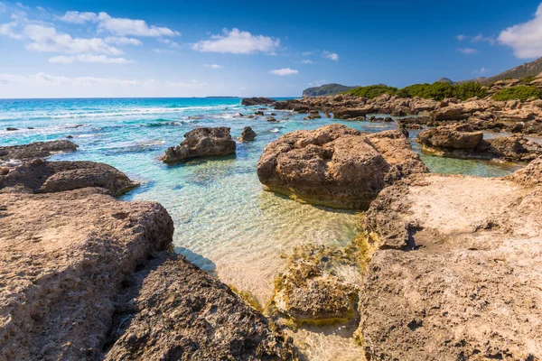 Schöner Strand Von Falassarna Auf Kreta Griechenland — Stockfoto