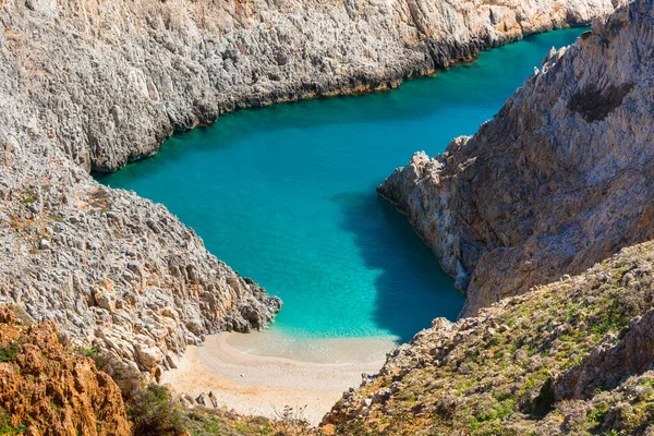 Beautiful Seitan Limania Beach Crete Greece — Stock Photo, Image