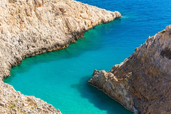 Beautiful Seitan Limania Beach Crete Greece — Stock Photo, Image