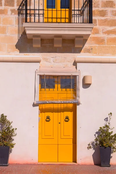 Portes Fenêtres Colorées Des Maisons Traditionnelles Maltaises — Photo