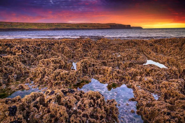 Costa Incrível Doolin Nascer Sol County Clare Irlanda — Fotografia de Stock