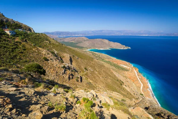 Чудове Узбережжя Криту Блакитною Лагуною Греція — стокове фото