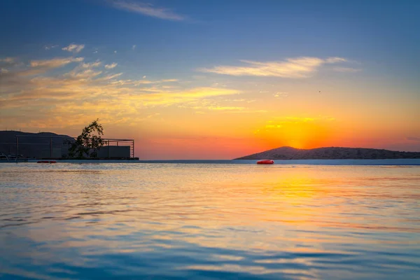 Vacker Soluppgång Över Mirabello Bay Kreta Grekland — Stockfoto