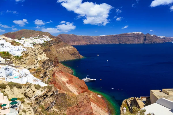 Weiße Architektur Der Stadt Oia Auf Der Insel Santorin Griechenland — Stockfoto