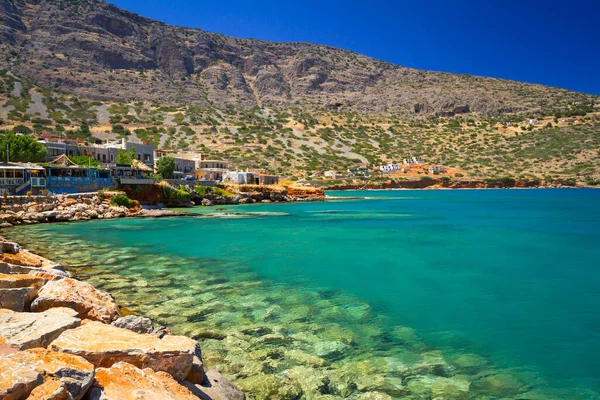 Turquise Water Mirabello Bay Coastline Crete Greece — Stock Photo, Image