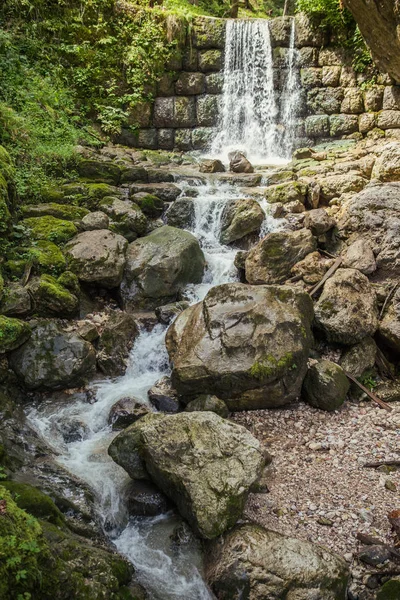 Beautiful waterfall in the park — Stock Photo, Image