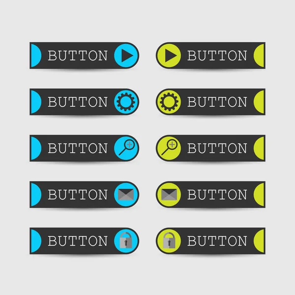 Website button set — Stock Vector