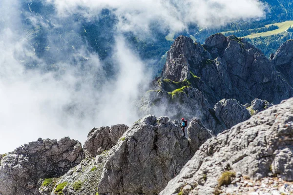 在奥地利，奥地利阿尔卑斯山的 Ferrata konigsjodler — 图库照片