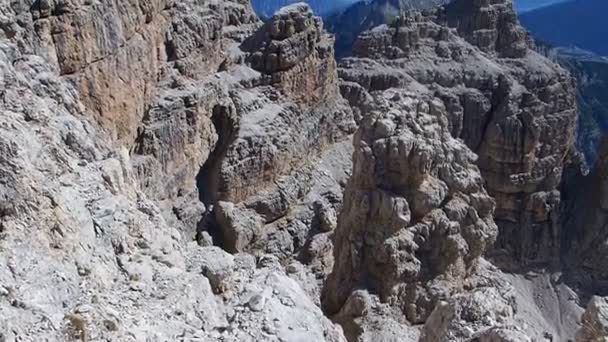 Вид Горные Вершины Брента Доломиты Трентино Италия — стоковое видео