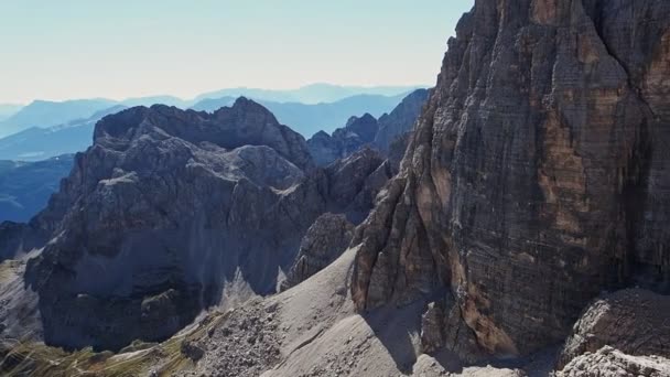 View Mountain Peaks Brenta Dolomites Trentino Italy — Stock Video