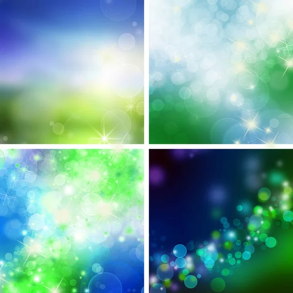 Set Four Bokeh Backgrounds — Stock Photo, Image