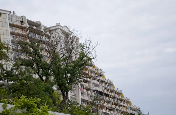 乌克兰敖德萨Arcadia旅馆阳台 图库照片
