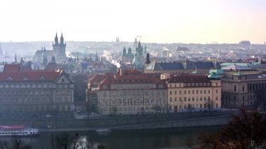 Prag cityscape panoramik manzaralı