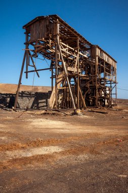 Tuz ulaşım teleferik Pedra de Lume, Cape Verde içinde kalıntıları