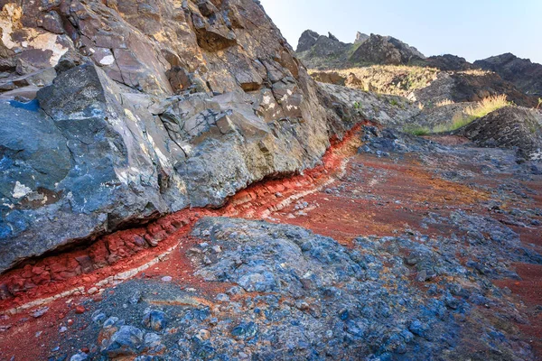 Volcanic minerals, lava layers — Stock Photo, Image