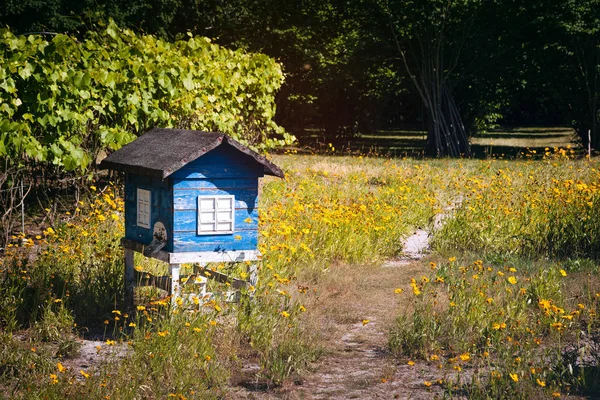 Old wooden beehive house — Stock Photo, Image