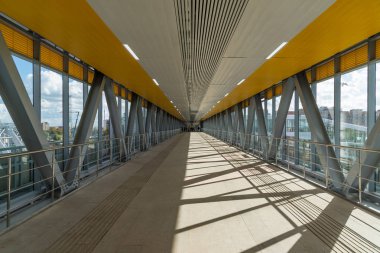 Moscow, Rusya Federasyonu-Ekim 01.2016. Likhobory - Moskova Merkezi yüzük istasyonda