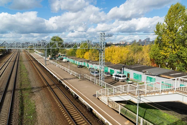 Moscow, Rusya Federasyonu-Ekim 01.2016. Nati Octyabrskaya tren istasyonu — Stok fotoğraf