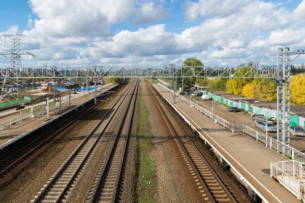 Moscow, Rusya Federasyonu-Ekim 01.2016. Nati Octyabrskaya tren istasyonu — Stok fotoğraf