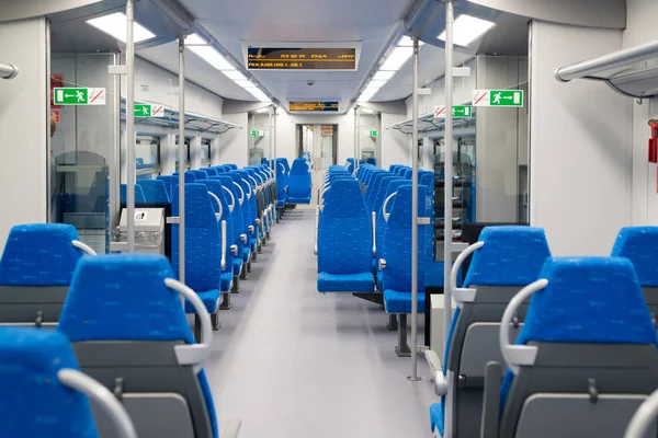 Interior high speed electric train in Moscow, Russia — Stock Photo, Image