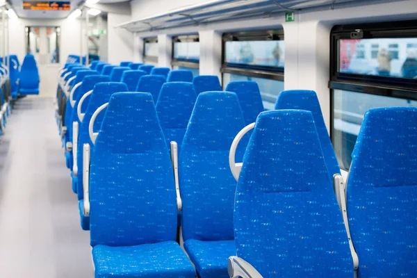 Interior high speed electric train in Moscow, Russia — Stock Photo, Image