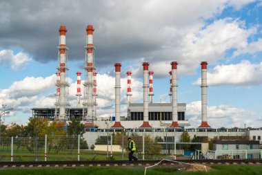 Moscow, Rusya Federasyonu-Ekim 01.2016. Krasnaya Presnya termal güç uluslararası ve bölgesel Isıtma istasyonu