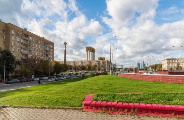 Moscow, Rusya Federasyonu-Ekim 01.2016. Gagarin yol tünel Meydanı