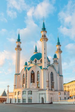 Kazan Kremlin, günbatımı, Tataristan, Rusya kul-ı Şerif Camii