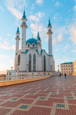 Cami Kul-ı Şerif, Tataristan, Rusya Kazan Kremlin içinde. Gün batımında