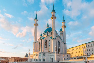 Kazan Kremlin, günbatımı, Tataristan, Rusya kul-ı Şerif Camii