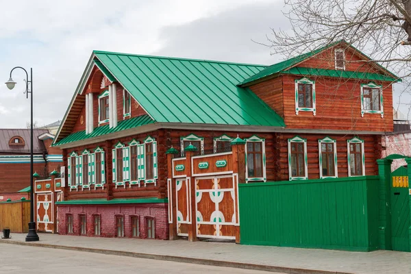 Kazan, Rusya Federasyonu - Mart 28.2017. Kazan Müzesi Chak-chak Staro-Tatar Sloboda içinde