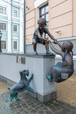 Kazan, Rusya Federasyonu - Mart 26.2017. 2016 yarışmanın en iyi heykel güvendir