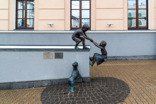 Kazan, Rússia 26 de março de 2017. Confiança é a melhor escultura da competição 2016 — Fotografia de Stock