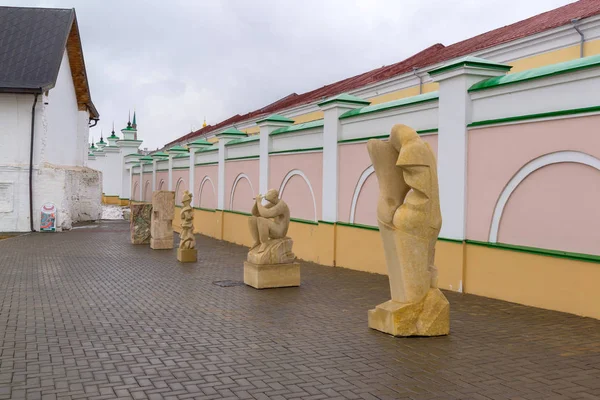 Kazan, Russia - March 26.2017. Stone melody - an international symposium on sculpture in Kremlin — Stock Photo, Image