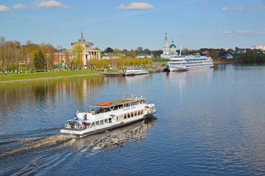 Tver, Rusya Federasyonu - 07.2017 olabilir. Zevk tekne Vladimir Ershov Volga Volga şirketi