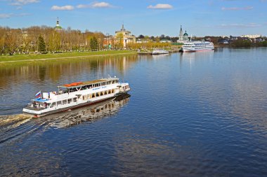 Tver, Rusya Federasyonu - 07.2017 olabilir. Zevk tekne Vladimir Ershov Volga Volga şirketi